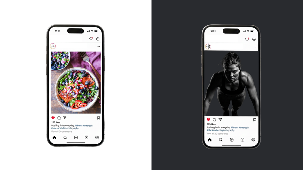 Form Science Instagram posts shown on phone mockups